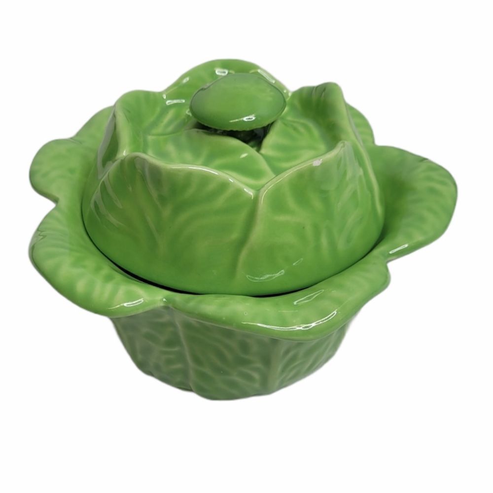 VINTAGE‎ 70s Holland Mold green lettuce cabbage jar bowl